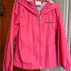 Girls XXS 4/5 Pink Columbia Windbreaker Zip Up Jacket